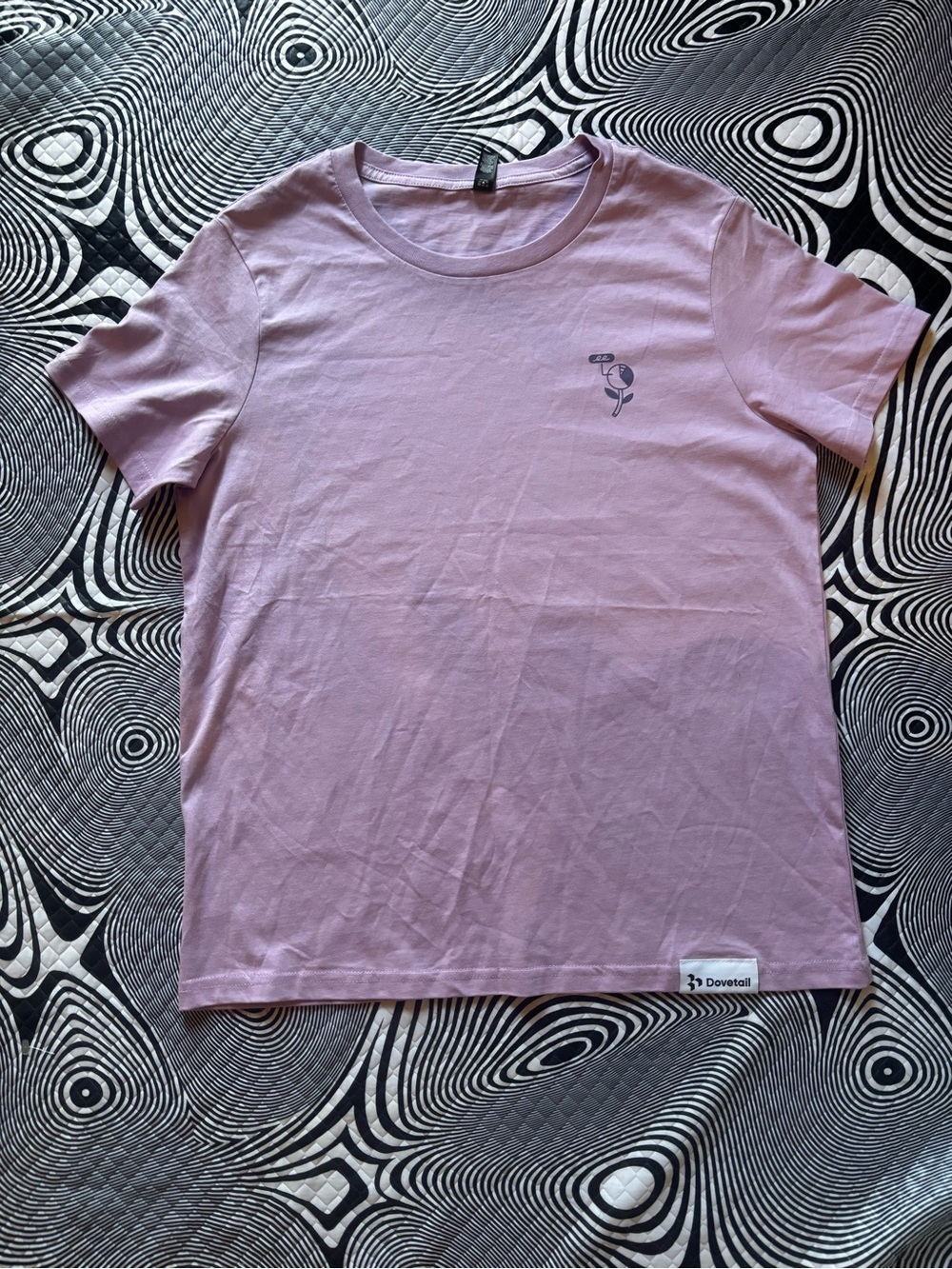 Dovetail Lavender Tee with Small chest Graphic